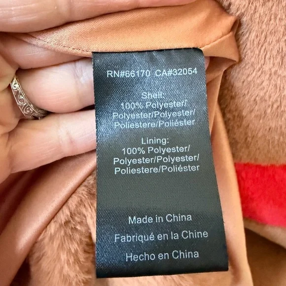 Hutch Long Faux Fur Coat 70s Retro Style Maximalist Colorblock Statement Coat - Picture 7 of 9